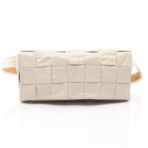 BOTTEGA VENETA White Leather Intrecciato Fanny Pack